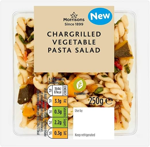Morrisons Chargrilled Vegetable Pasta Salad, 250g Amazon.co.uk Grocery