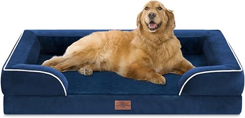 Miniatura 12 de Comfort Expression - Cama ortopédica perros pequeños, 20 x 14 pulgadas, impermeable, espuma soporte cartón de huevo, cojines extraíbles, sofá con