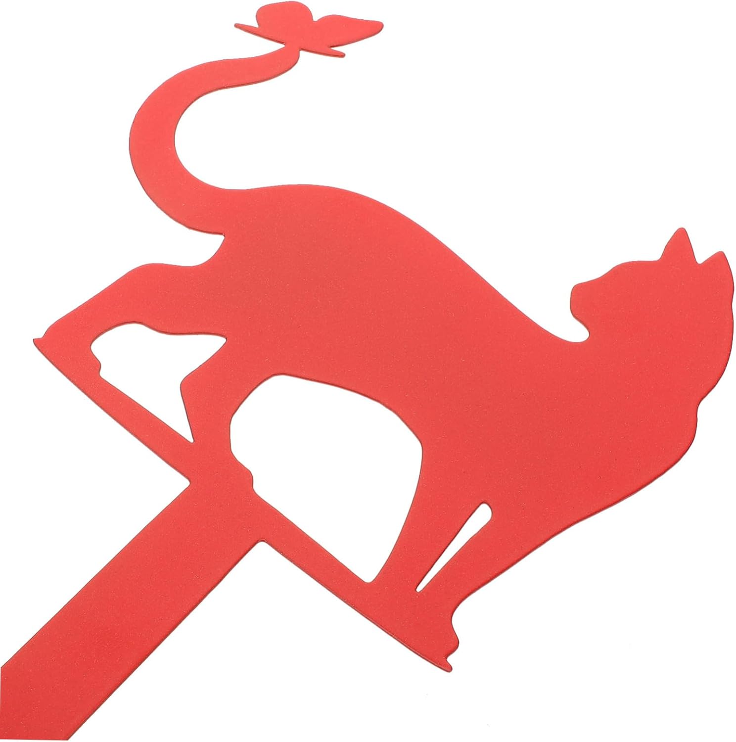 Wrought Iron Mailbox Flag Cat Shape Mailbox Ornament Front Door Decor Outdoor Stake