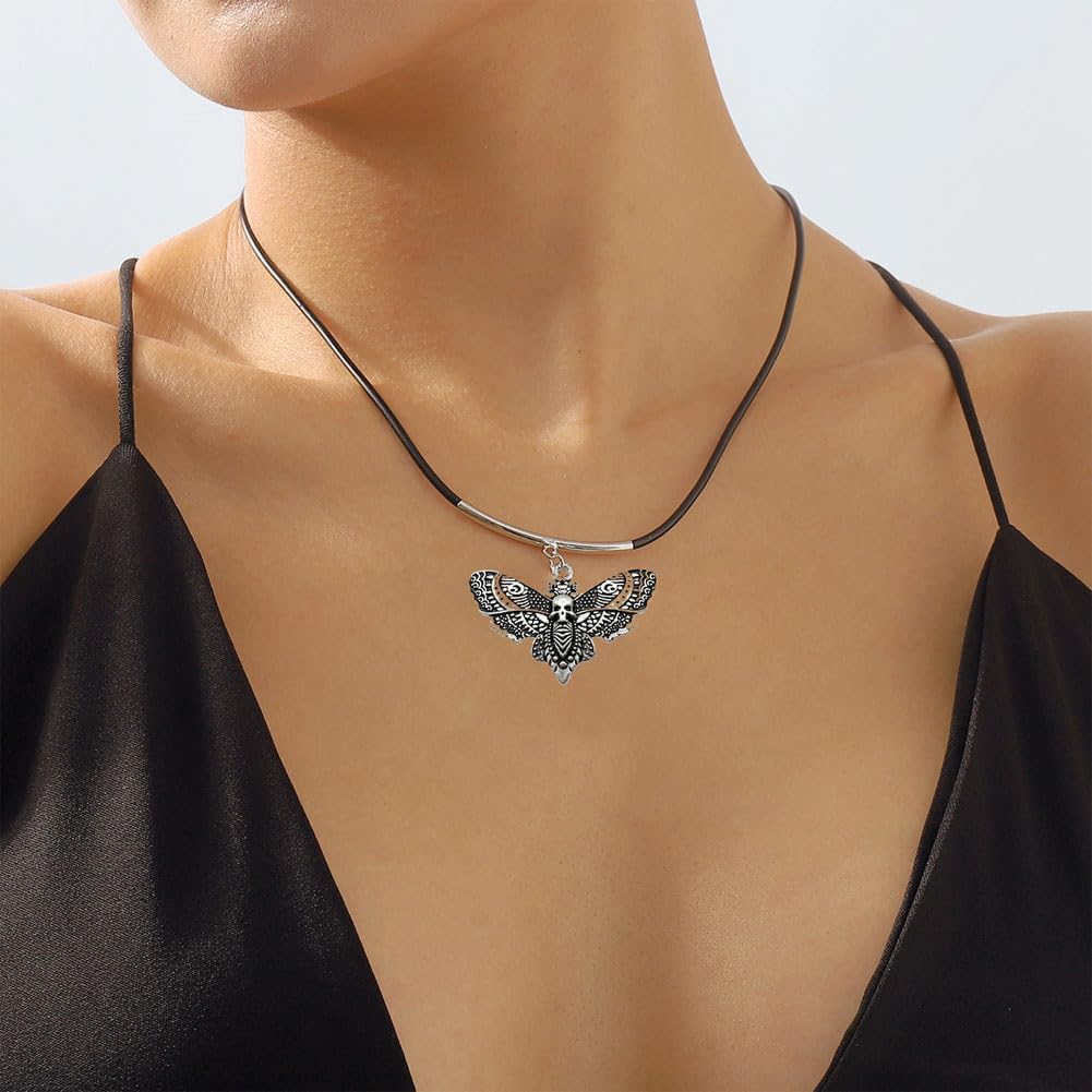 20PCS Skull Head Moth Pendant Alloy Gothic Moth Charms Death Head Insect Jewelry Charms For Jewelry Making DIY Bracelets Necklaces Crafts - Image 6