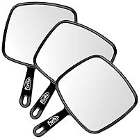 Vista 1 de ForPro - Espejo de mano extra grande con asa, 9 pulgadas de ancho x 12 pulgadas de largo, espejo de mano multiusos con reflejo sin distorsión, negro