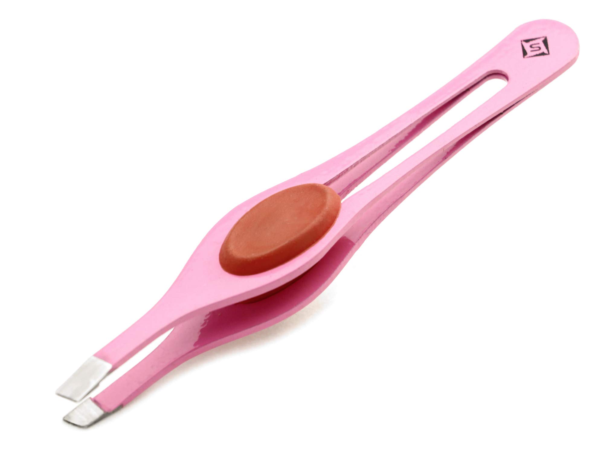 Weiße Pinzette Mit Zebra-Design & Schräger Spitze – Aus Edelstahl, Ergonomisch, Für Präzises Augenbrauen-Zupfen