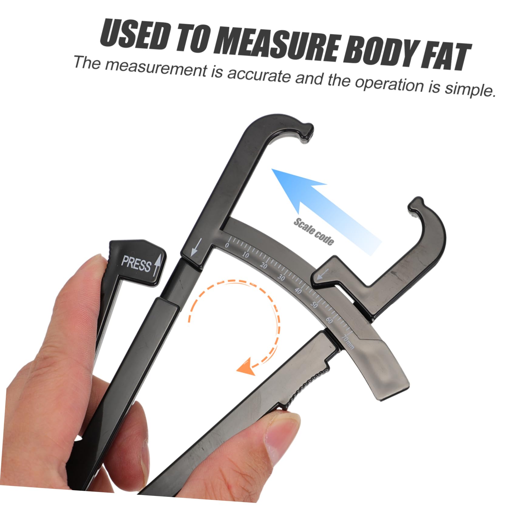 Healeved 8pezzi Plicometri e Misuratore Bmi Per Valutazione Grasso Corporeo Strumento Leggero e Compatto Per Misurazioni Precise Di Pieghe Cutanee Per Fitness e Nutrizione