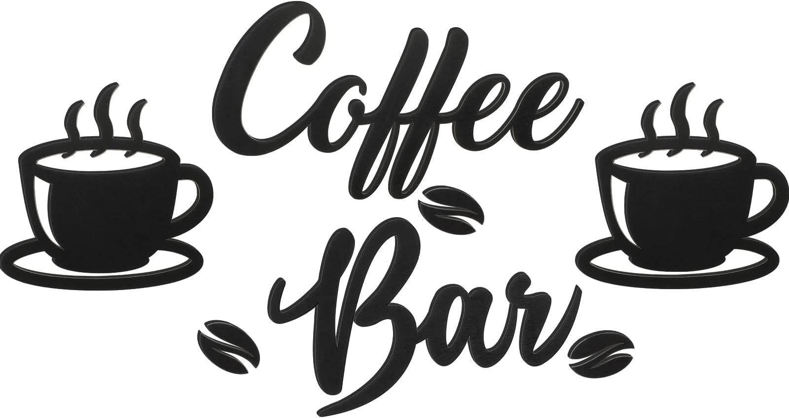 7 Pieces Coffee Time Rustic Sign Coffee Wall Art Coffee Sign Wall Decor with Coffee Beans and Coffee Cups Sign for Coffee Bar Home Office Kitchen (Classic Style)