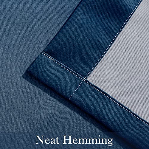 Homeideas Navy Blue Ombre Blackout Curtains 52 X 84 Inch Length Gradient Room Darkening Thermal Insulated Energy Saving Grommet 2 Panels Window Drapes For Living Room/Bedroom #TOP7