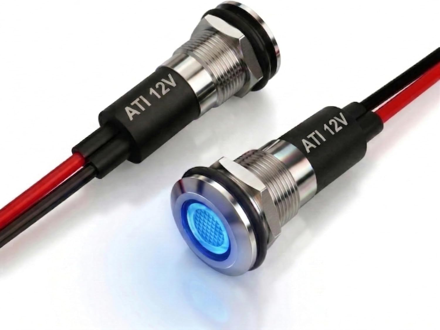 Amazon.com: Alpinetech PL12M 12mm 1/2" 12V AC LED Metal Signal ...