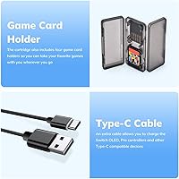 Vista 7 de Younik Paquete de accesorios para Switch OLED, kit de accesorios 16 en 1, incluye funda de transporte OLED para interruptor, funda protectora