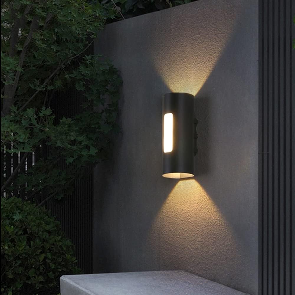 JYBNBBE 12W Outdoor LED Wall Lamp, Die-Cast Aluminum Porch Light, Waterproof IP65 Wall Sconce for Garden