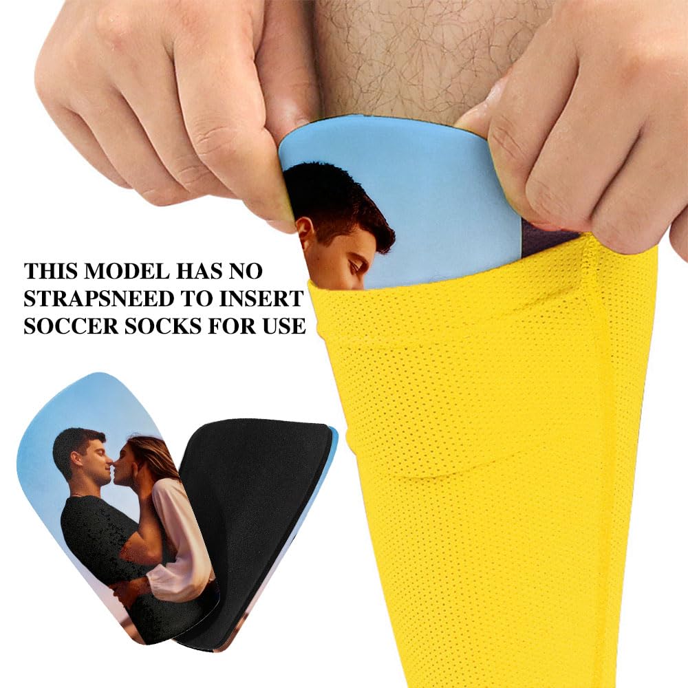 Espinilleras de Fútbol Personalizadas para Niños y Adultos, Espinilleras con Foto, Número y Nombre, Ligeras, Duraderas y Cómodas, Imprescindibles para Jugadores de Todos los Niveles