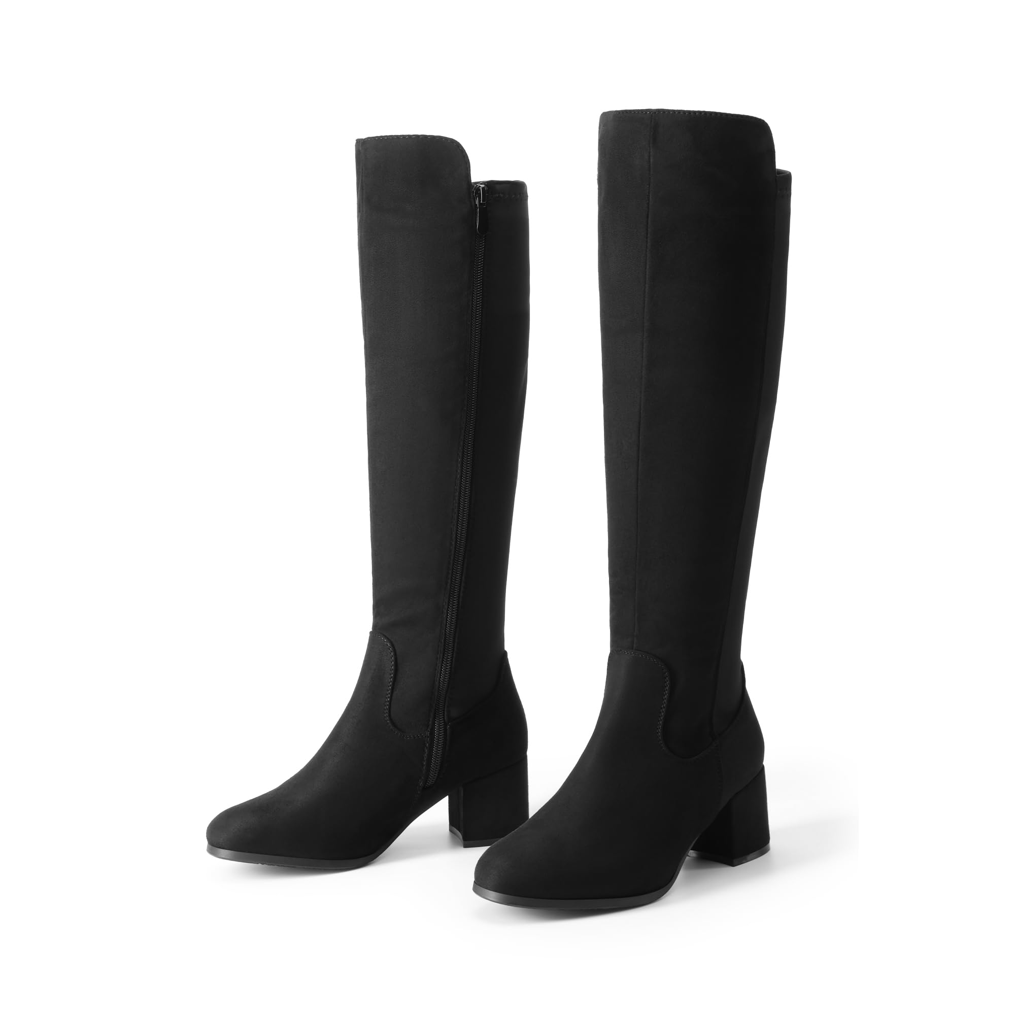 DREAM PAIRS Damen Kniehohe Stiefel Elastischer Schaft