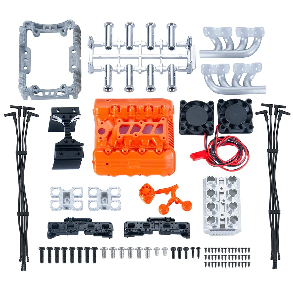 TRX-4 Radiator Fan XBERSTAR Radiator Cooling Fan For TRAXXAS TRX-4 - 3S  Version 11.1v RC Engine Fan Engine Simulation Fan
