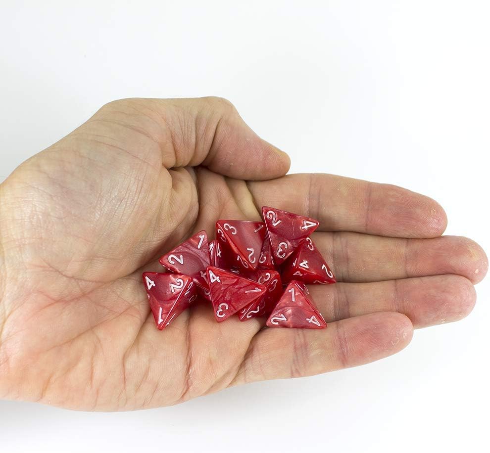 Paladin Roleplaying Red D4 Dice - 10D4 'Healing Potion' Set