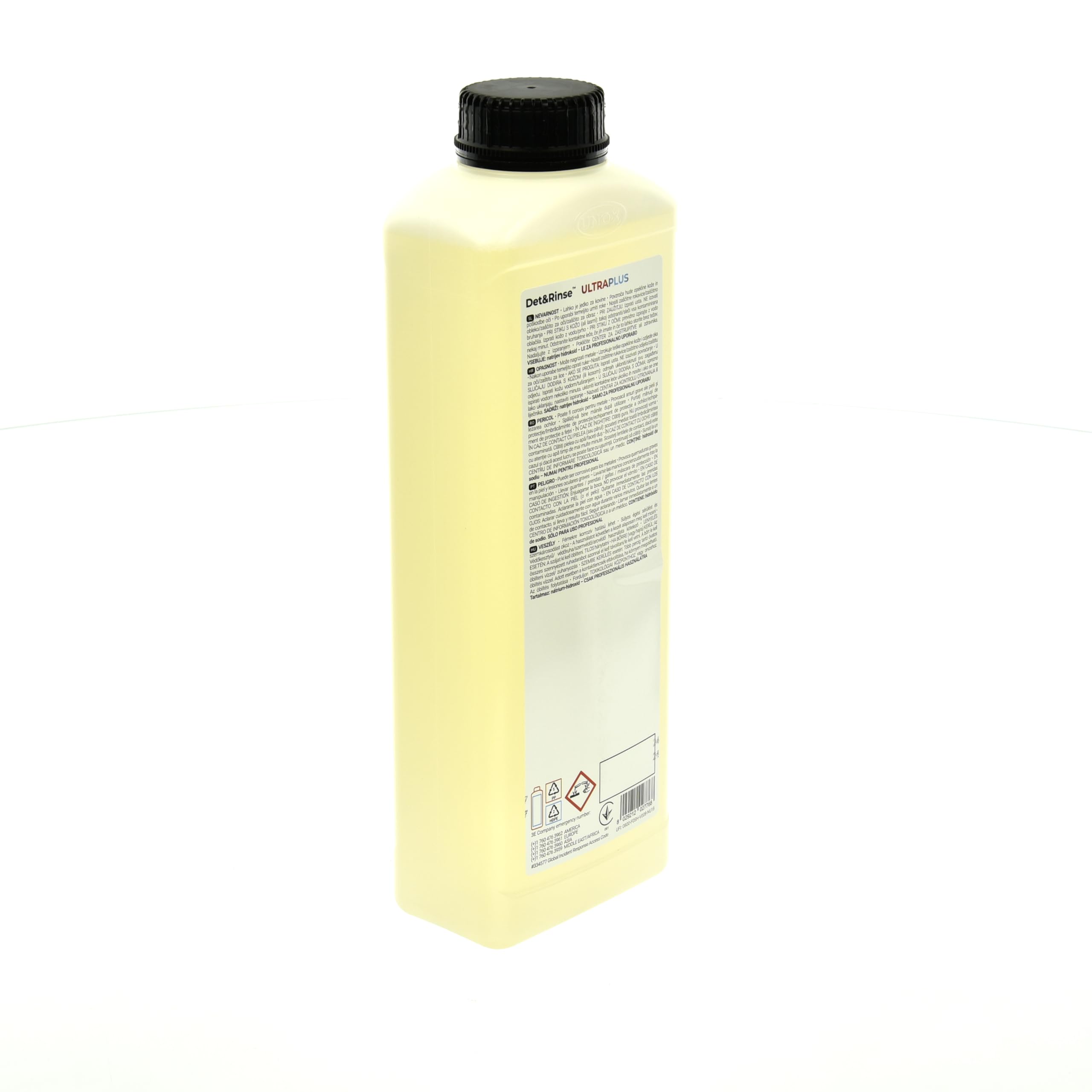 Detergente professionale per forno Unox DET&RINSE Ultra Plus, 10 × 1 l, per pulizia automatica, prodotto speciale per ammortizzatori combinati e forni ad aria calda Mind.Maps ChefTop BAKERTOP