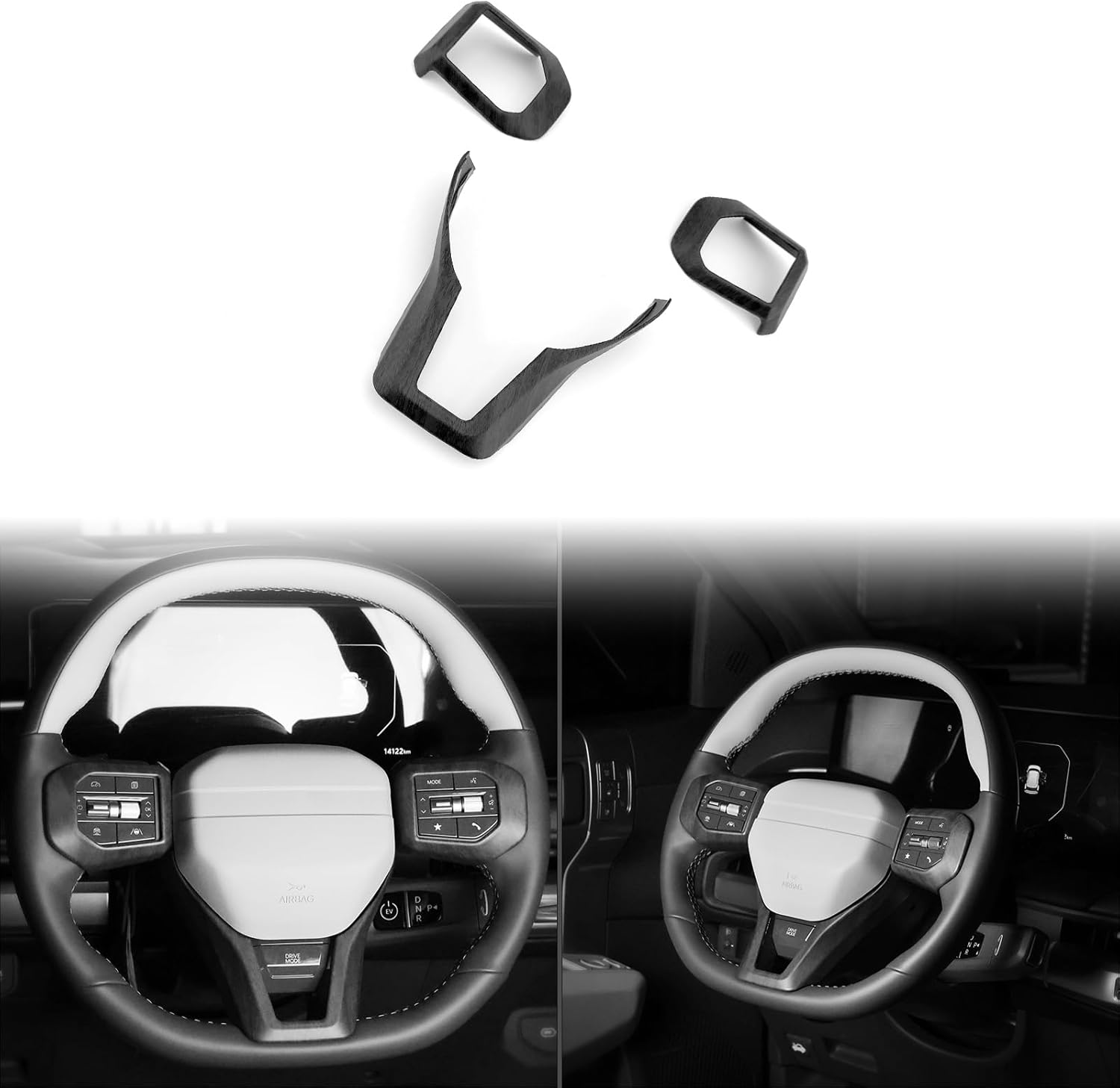 ABS Car Steering Wheel Frame Cover Compatible with Kia K4 GT GT-Line 2025 Kia EV6 GT-Line 2025 Kia EV3 GT-Line Kia EV4 GT-Line Accessories (Wood Grain Style) - Image 9