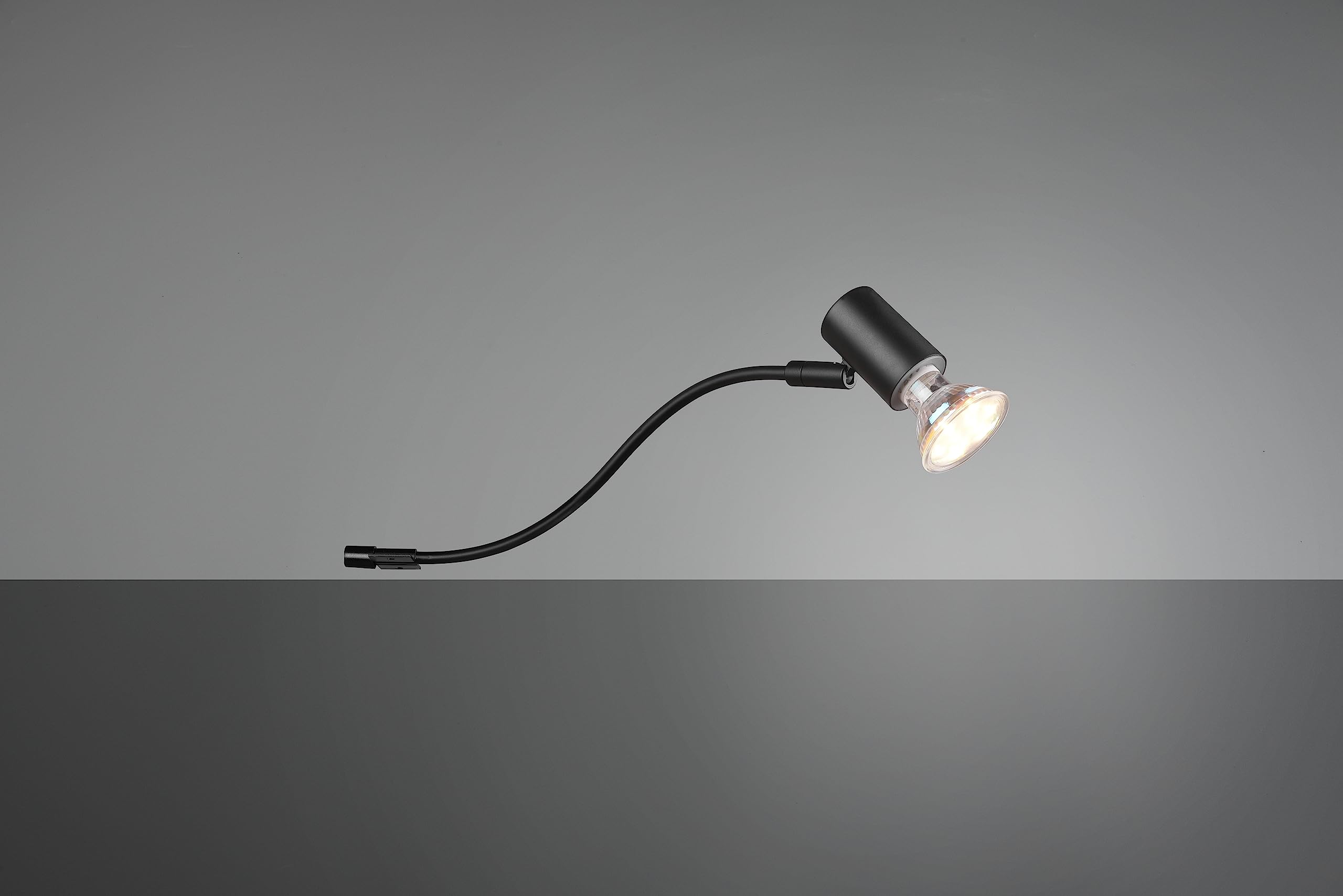Trio, Aplique, Giada 1xGU10, max.5,0 W Cuerpo: Metal, estera negra A:5,4cm, L:34,0cm, A:11,4cm IP44,Sin bombilla