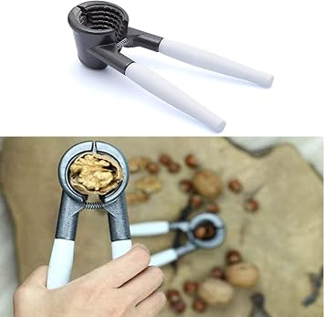 Orret Home Large Size Cast Walnut Crusher with Plastic Handle, Durable Casting Crusher for Hazelnuts and Walnuts