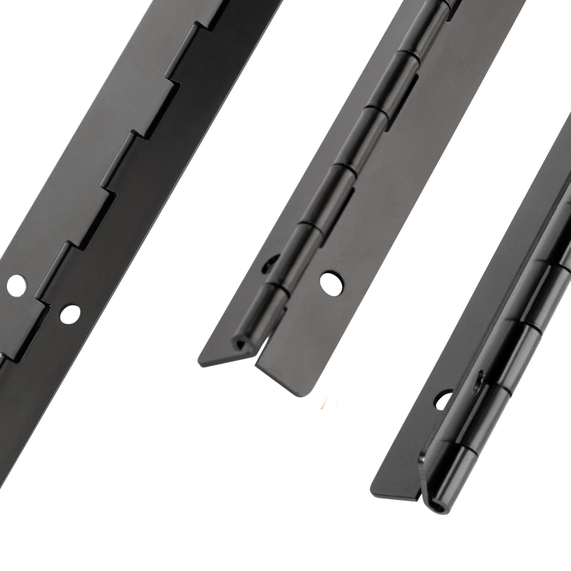 FQJYXWEWL 8 Inch Long Hinge Box Continuous 270 Degree Piano Hinges for Cabinet Wooden Cupboard Furniture Hardware 2Pcs(Black 293mm 2pcs)
