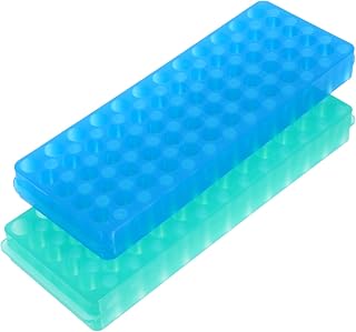 Mobestech Gradilla Multifuncional Soporte De Plástico Para Tubos De Ensayo y Muestreo Azul y Verde