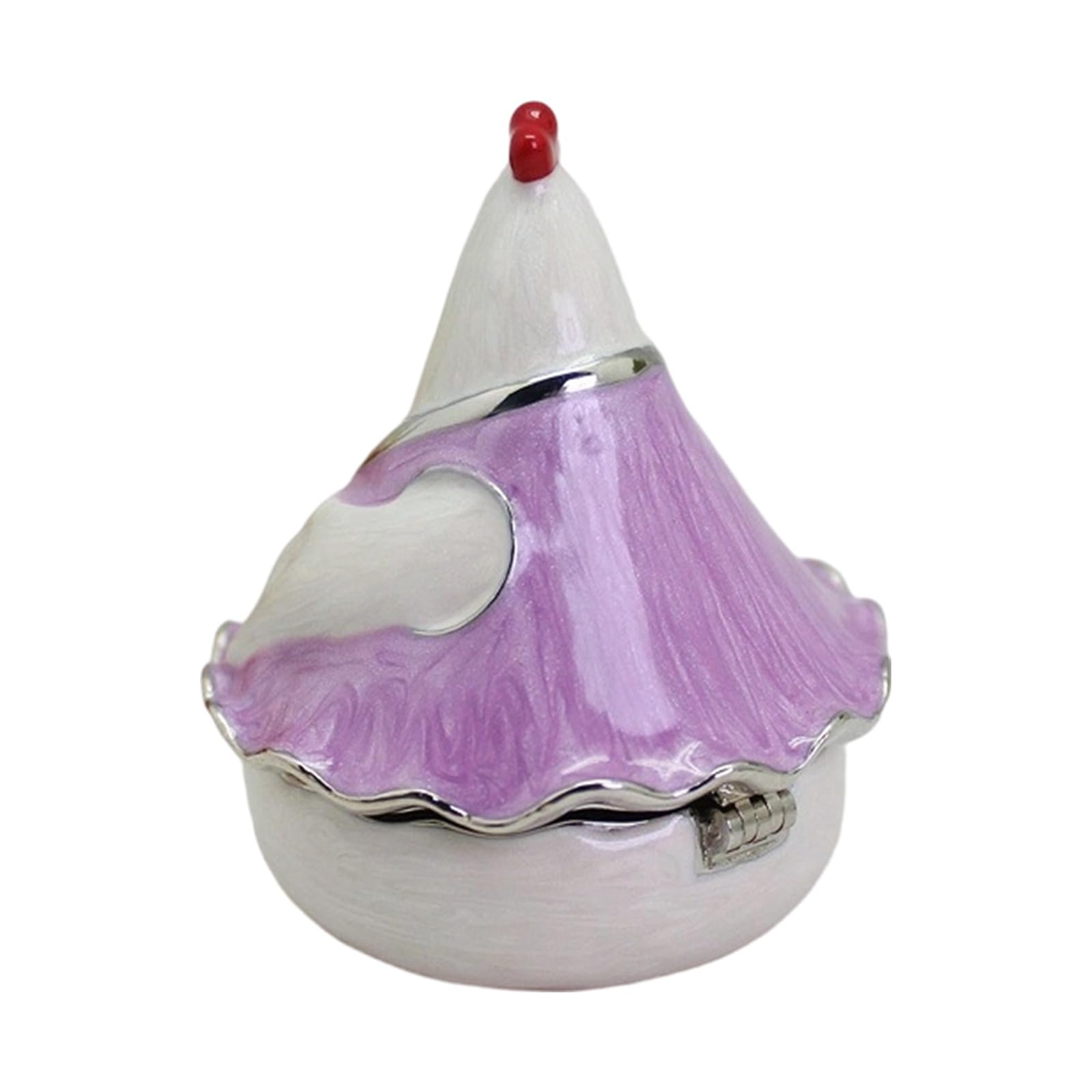 Piceioep Luxurious Chicken Shaped Trinket Box with High Temperature Enameled Enameled and Sparkling Stones Chicken Jewelry Organizers Alloy Jewelry Box