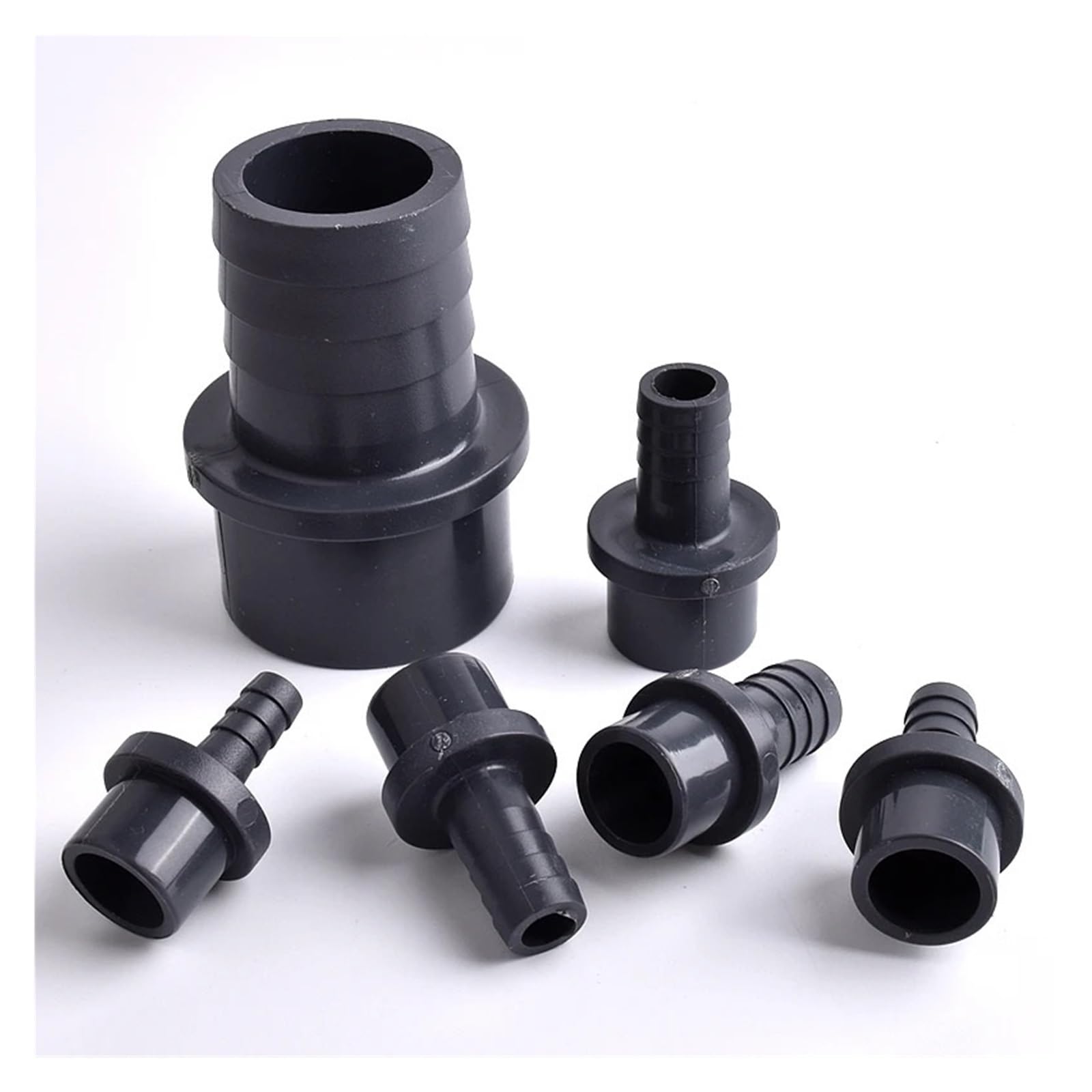 OD 20/25-8/10/12/14/16/19/20/25mm Connettore grigio scuro Adattatore for tubo da giardino Adattatore for tubo di irrigazione Accessori for giunti morbidi(O.D 20-19mm,20pcs)