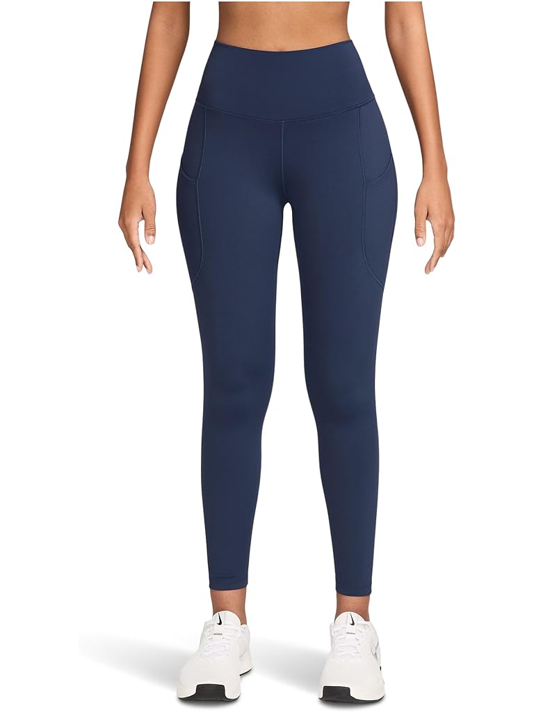 Blue Nike High-Waisted 7/8 Leggings with Pockets
