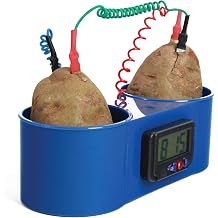 American Educational Blue Plastic Two Potato Clock, 8-1/2" Length x 3-1/2" Width x 2-3/4" Height