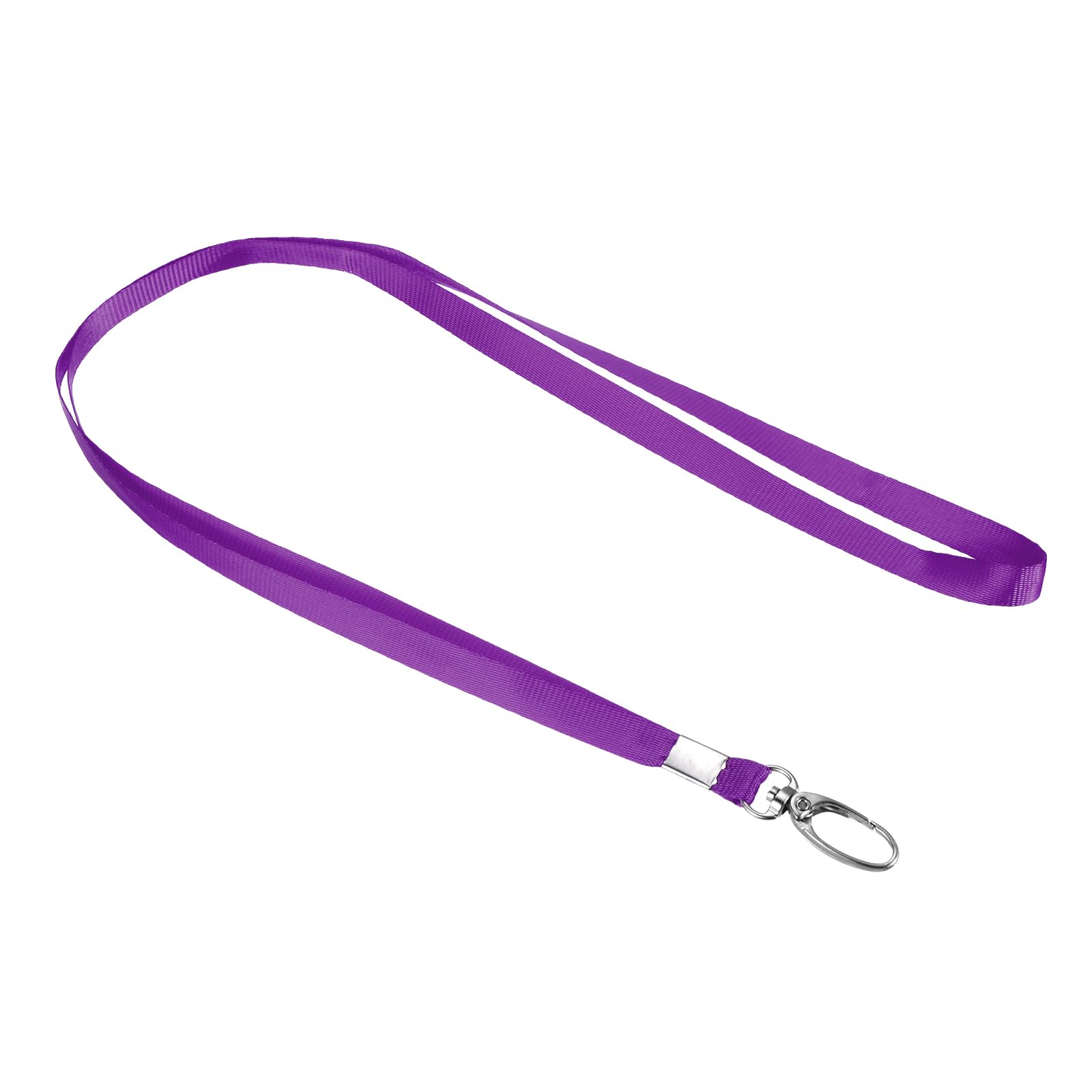 PATIKIL Neck Lanyards, 20 Pack Polyester Flat Strap Lanyard with Clip Swivel Hook for Office Id Badges Key Chains Purple