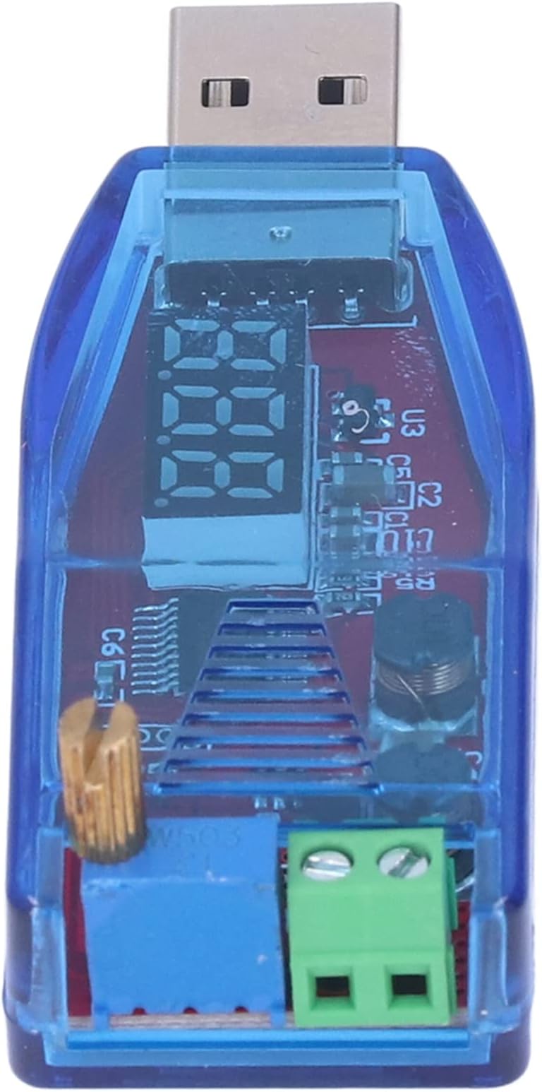 – USB Adjustable Power Module Efficient Voltage Converter for Enthusiasts 5V to 3.3V 9V 12V 24V for Electronic Projects Material: ABSColor: Transparent BlueQuantity: 1