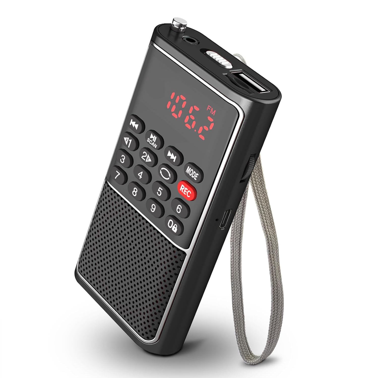 B01 Mini Portable FM Radio USB Player TF SD Card USB Slot Support Mp3 Play Rec Pocket Walkman