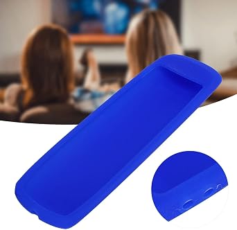 JEOZBM Remote Cover, TV Remote Control Protective Case Replacement, Silicone Remote Control Protector with Lanyard for Television Remote (Blue)
