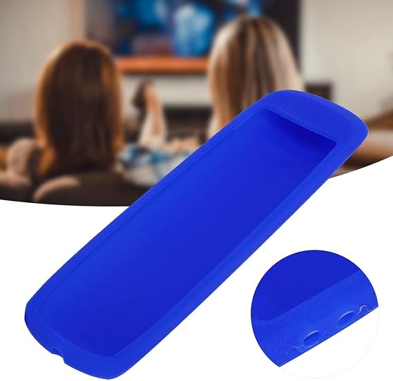 JEOZBM Remote Cover, TV Remote Control Protective Case Replacement, Silicone Remote Control Protector with Lanyard for Television Remote (Blue)
