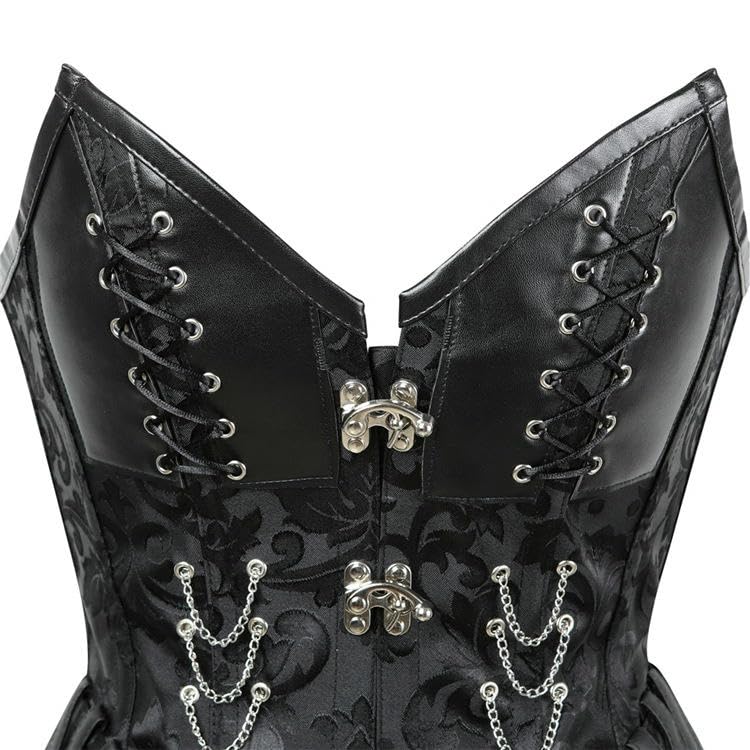 Corsetto Corsetto in Osso d'Acciaio Gotico Palazzo retrò Moda Donna