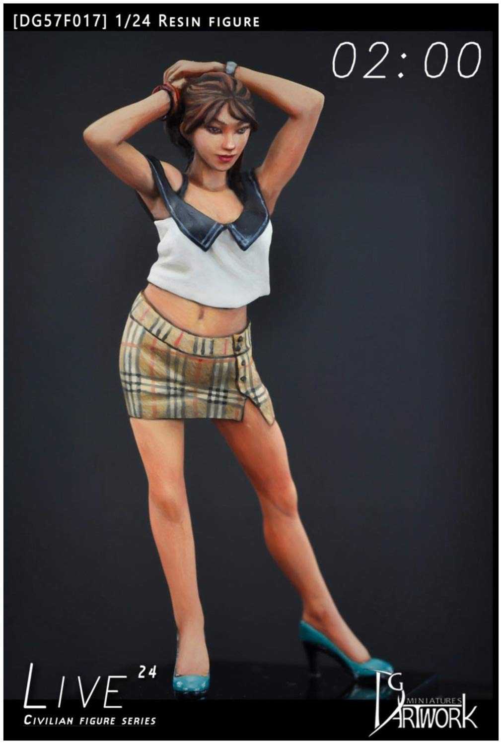 DG Artwork DG75F017 1/24 Civilian Figure Series Live 24-02:00 - Kit de montaje de resina sin pintar