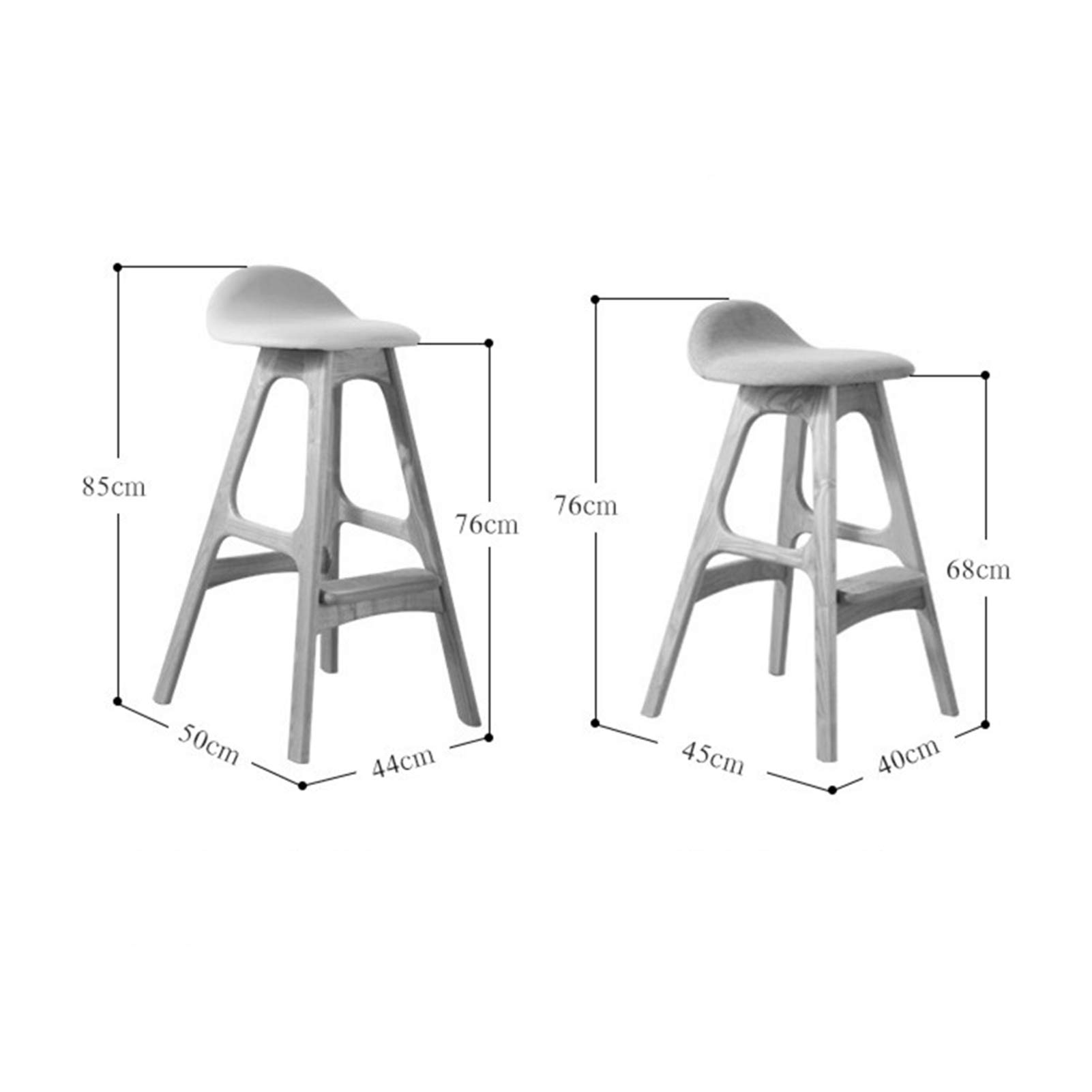 バースツール③ Amazon｜PUレザーバースツール、360度回転バースツール、背もたれ付き