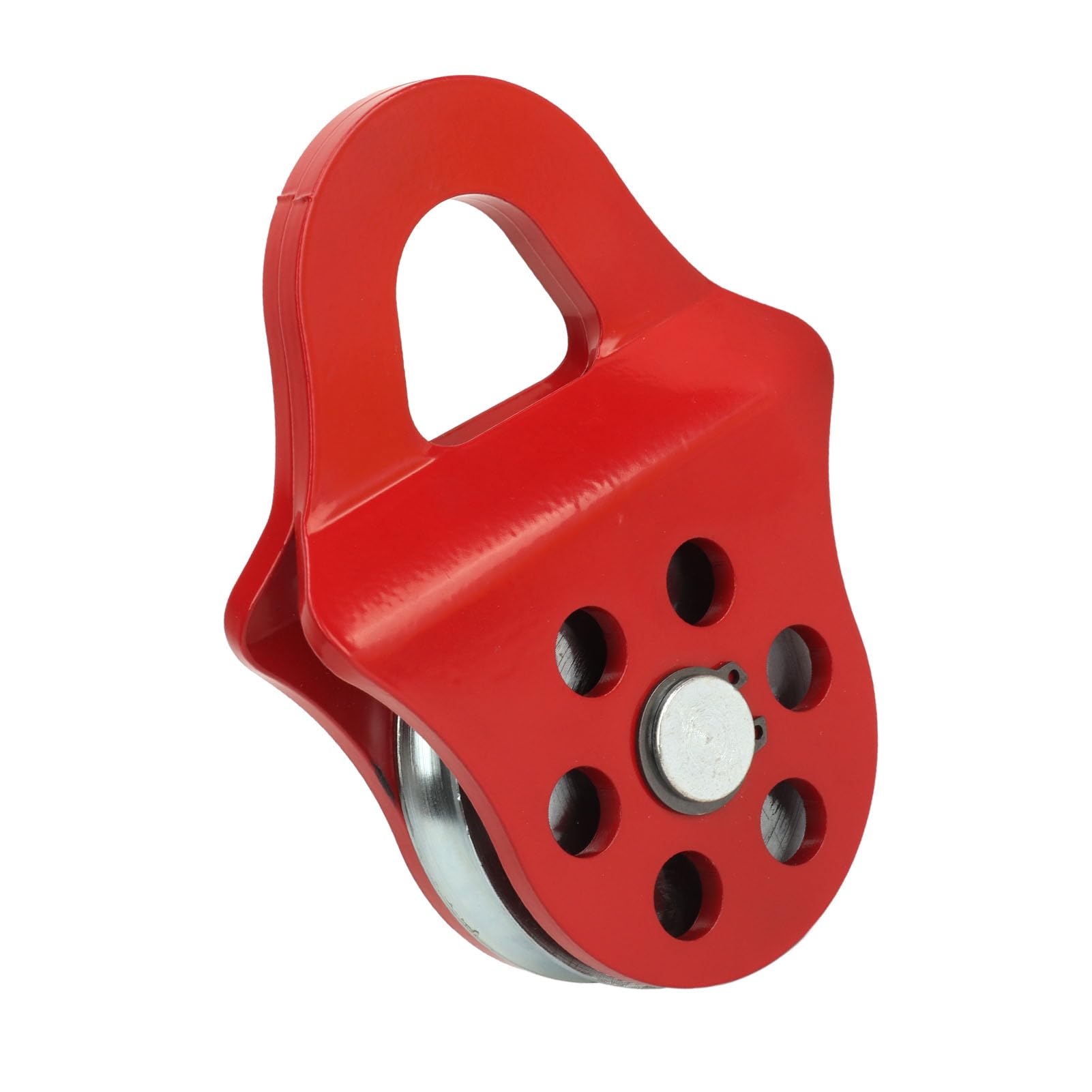Snatch Block Towing Pulley 4T Load Bearing Capacity Heavy Duty Winch Pulley Red for Truck Tractor ATV UTV