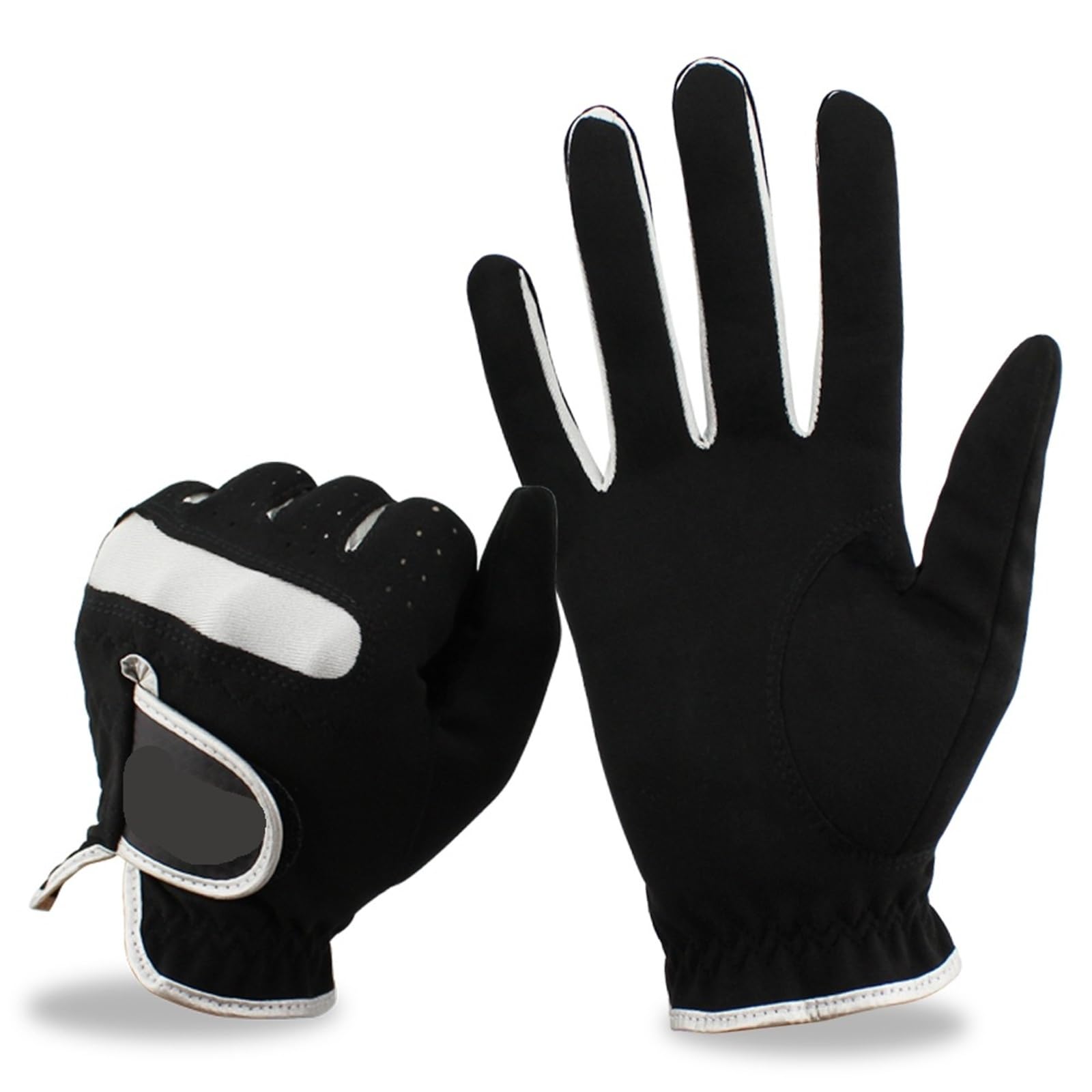 Générique Paquet de 10 Gants de Golf universels Noirs