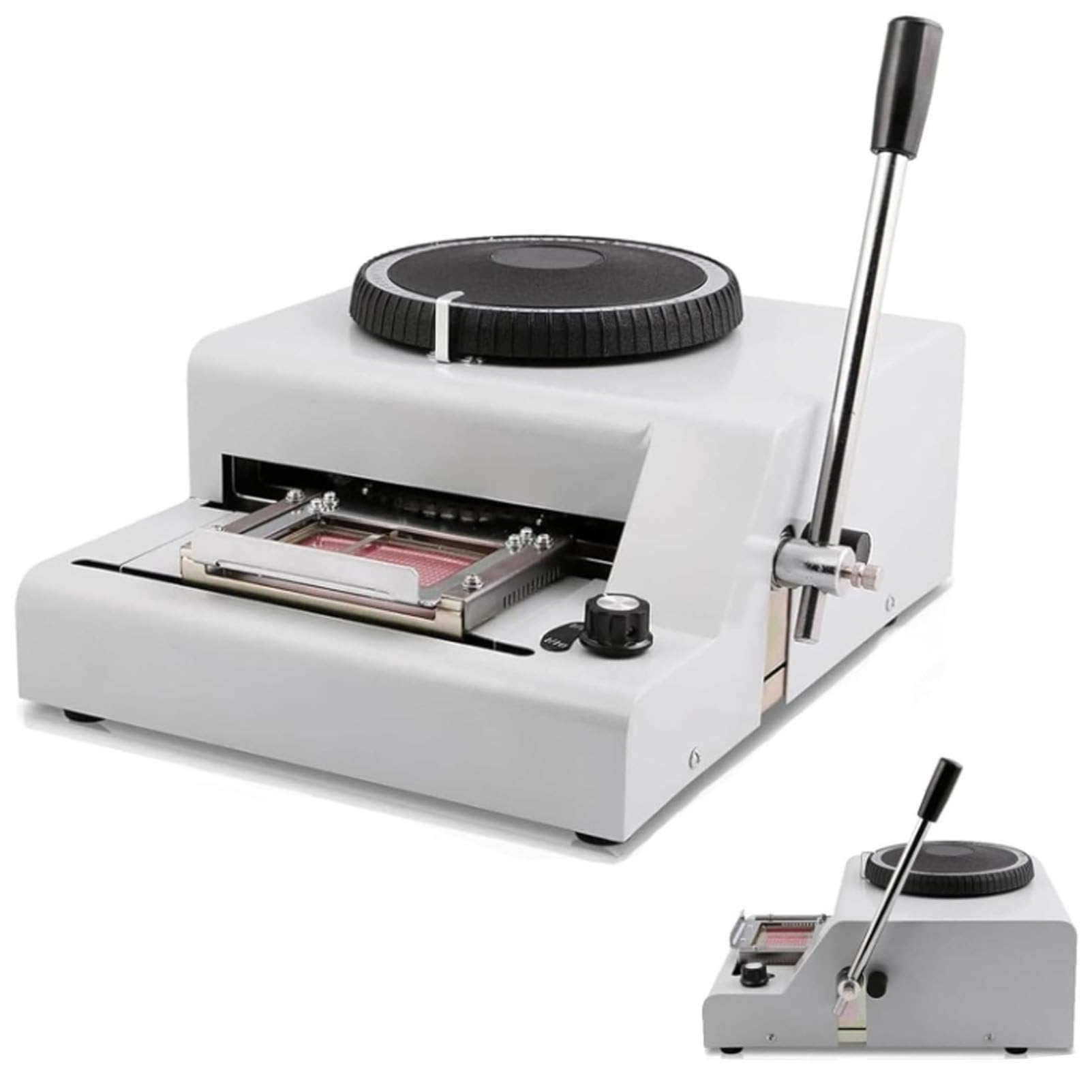 Cashwise Metal Stamping Code Dog Tag Coder, 72 Characters Manual Stamping Machine Stamping Code Printing Embossed Tag with 30 Aluminum Dog Tag, for Credit, VIP, ID Card