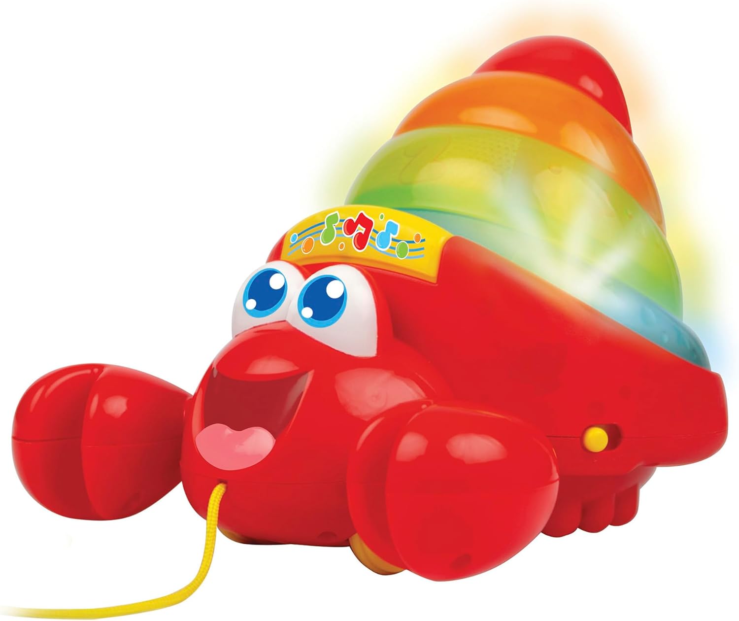 Winfun: Pull Along Crab Stacker - Lights & Sounds, Walking & Stacking Toy, 4 Colorful Cups, Motor Training, Sensory Toy, Baby & Toddler Ages 12mo+