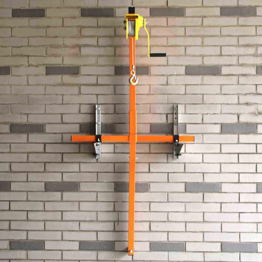 Hochleistungs-Hebegerät für Klimaanlagen, 150 kg Tragkraft, manuelle Seilwinde, robuster Kran mit 15 m Reichweite, einfache Installation, effizientes Oranges Design für H
