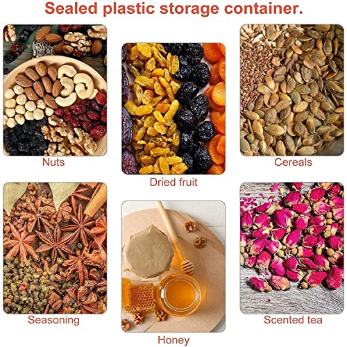 6 Pack 24 Oz Clear plastic jar, Refillable Kitchen Storage Containers, For Kitchen & Household, Aluminum cap.