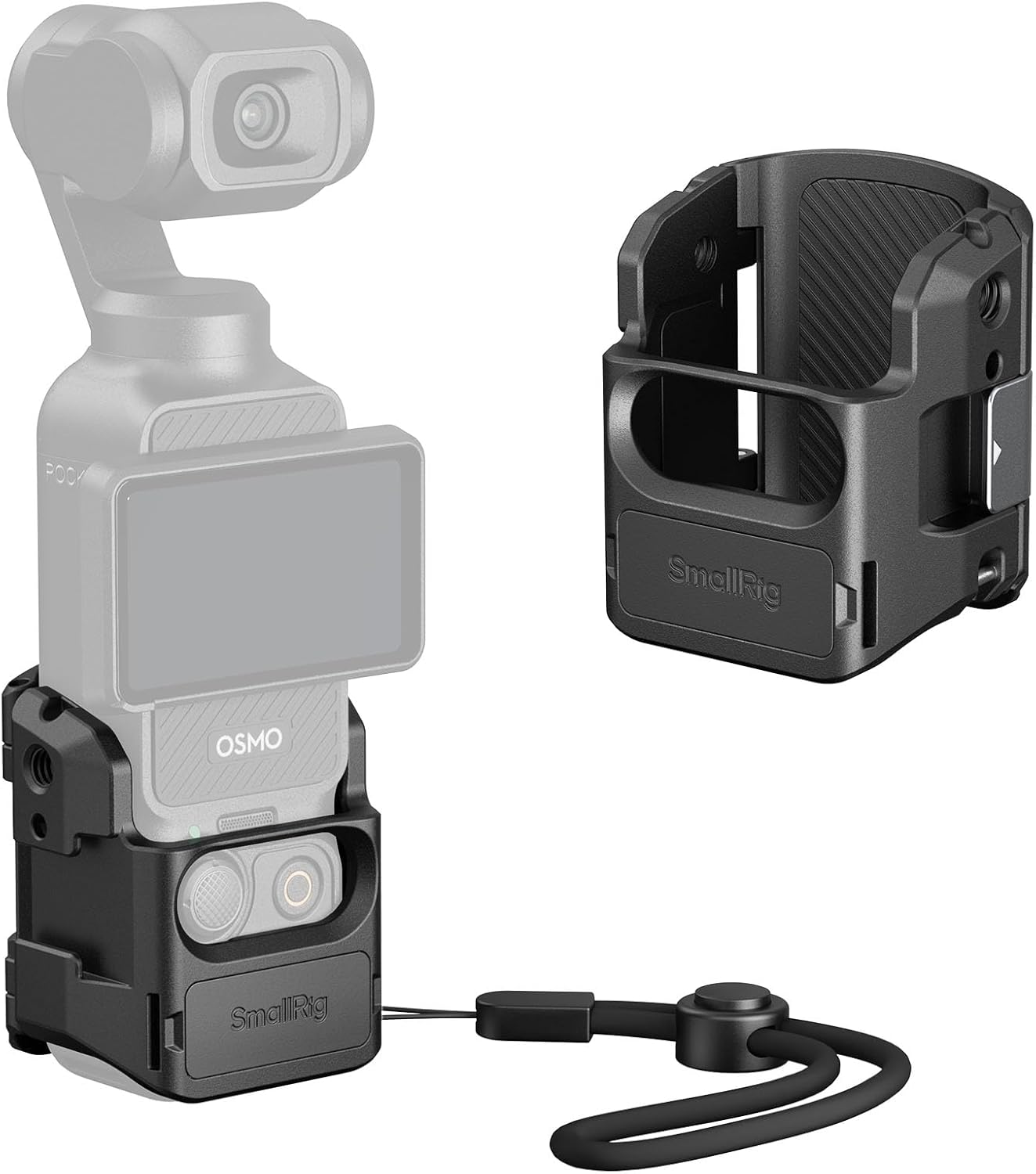 SMALLRIG Expansion Adapter Accessorie for DJI Osmo Pocket 3, Aluminium Protective Cage, 52g Lightweight Mount for Pocket 3, with Cold Shoe Mount, 1/4"-20 Threaded Toles and Claw Ports