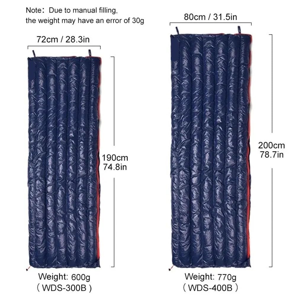 Saco de Dormir Ultraligero for Acampar, Impermeable, de Plumas, portátil, de compresión, for Viajes y artículos Diversos