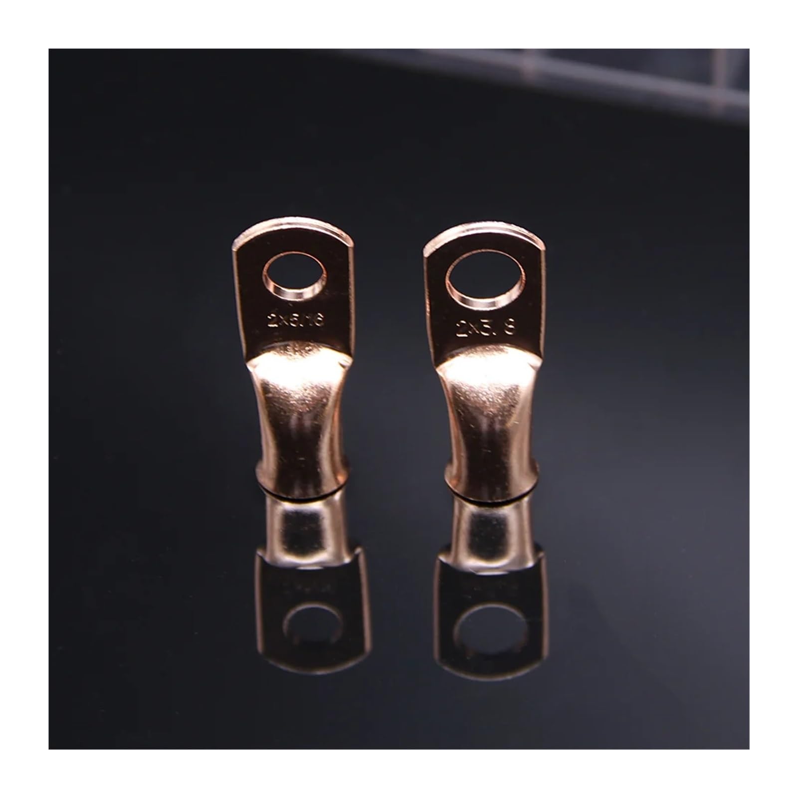 10/25Pcs 2AWG Electrical Wire Ring Connectors Copper Tube Lug Battery Starter Cable Welding Crimp Terminals(8mm,25pcs)
