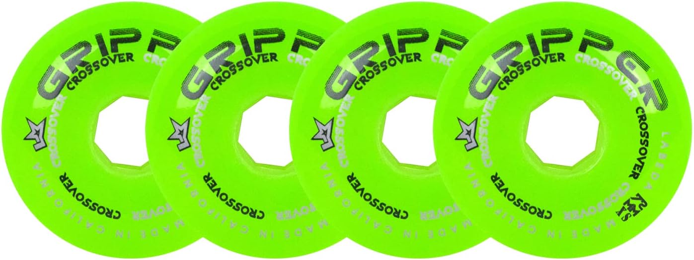Labeda Roller Hockey Wheels Gripper Crossover Set of 4 - Choose Color/Size