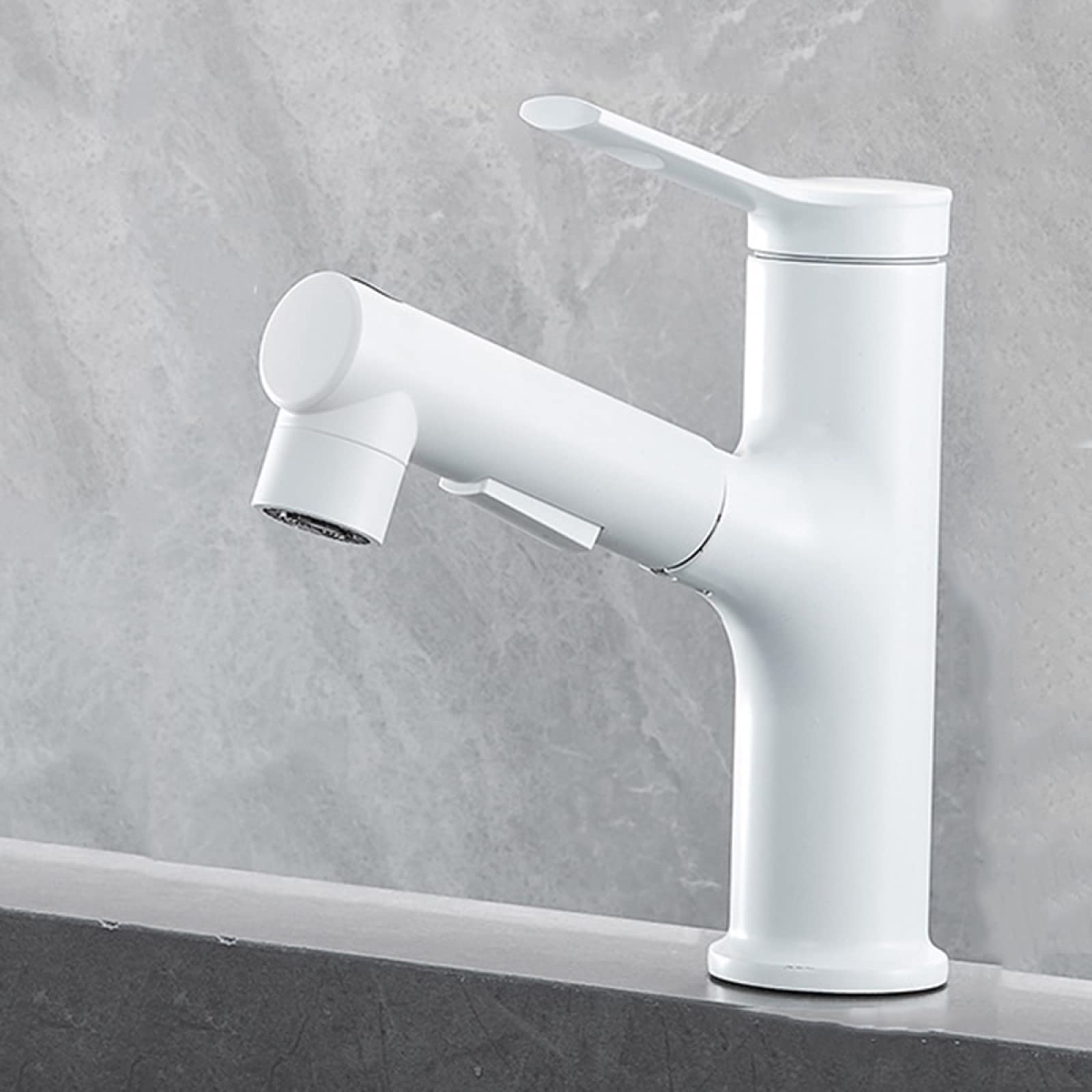 Grifo de baño monomando extraíble con rociador de tres funciones