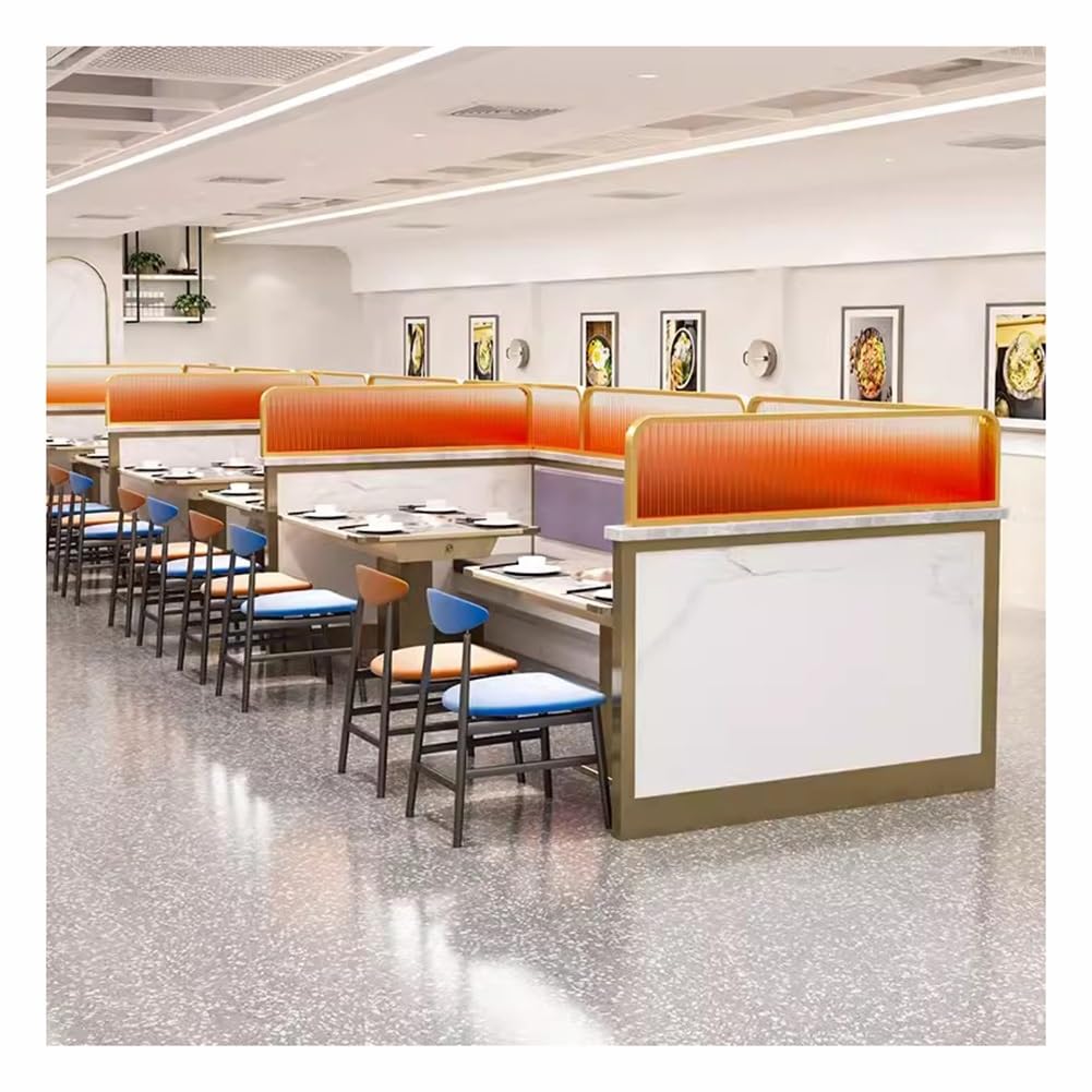 GJZQDKX Glass Countertop Divider for Dining Areas and Offices Decorative Partition Screen for Restaurant and Public Spaces