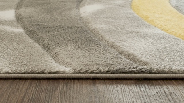 Tapete moderno GLORY RUGS 5x7 amarillos círculos geométricos miniatura 2