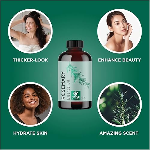 Miniatura 5 de Aceite puro de romero para el cuidado del cabello aceite esencial de romero para difusor y para el cuidado de la piel y las uñas aceite nutritivo de