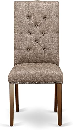 Miniatura 6 de East West Furniture CAEL5-MAH-16 - Juego de mesa de comedor de 5 piezas para 4 personas, incluye una mesa de cocina rectangular y 4 sillas de