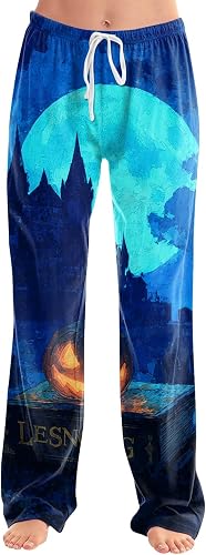 Halloween Pajamas Women Women Pj Plus Size Ghost Lounge Pants Fashion Elastic Wa